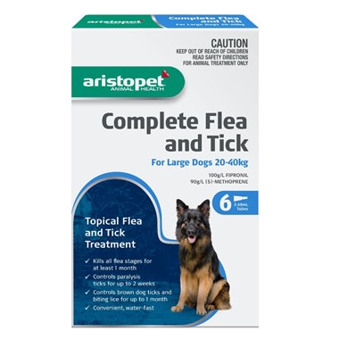 Flea and Tick spot on Treatment for Dogs 20kg to 40kg