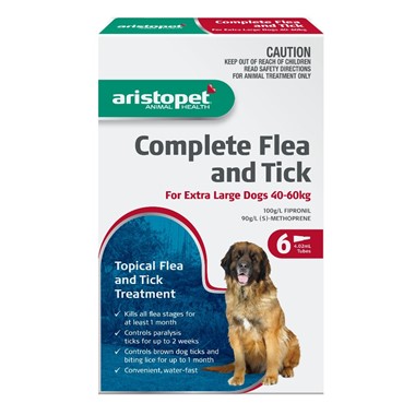 Flea and Tick spot on Treatment for Dogs 40kg to 60kg